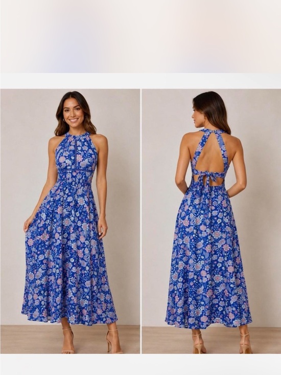 Abel The Label Dresses & Skirts - Abel the Label Blue Bell Cottage Floral Halter Dress